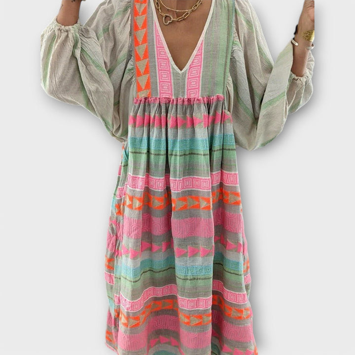 Zara | Tribal Print Smock Summer Dress