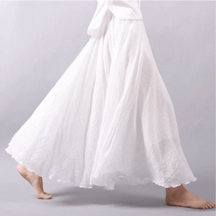 Rosalind | Women's Flowy Ruffle Hem Maxi Skirt