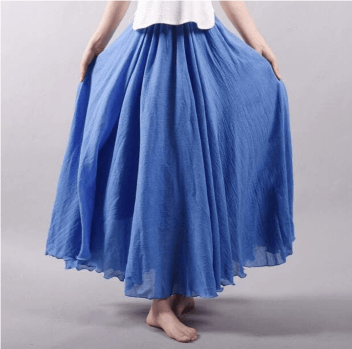 Rosalind | Women's Flowy Ruffle Hem Maxi Skirt
