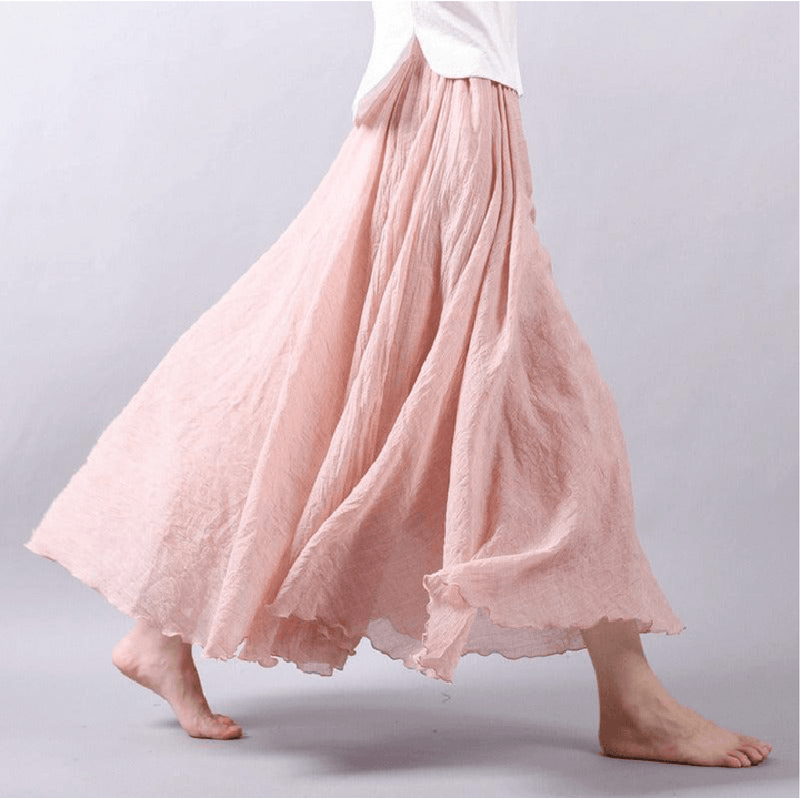 Rosalind | Women's Flowy Ruffle Hem Maxi Skirt