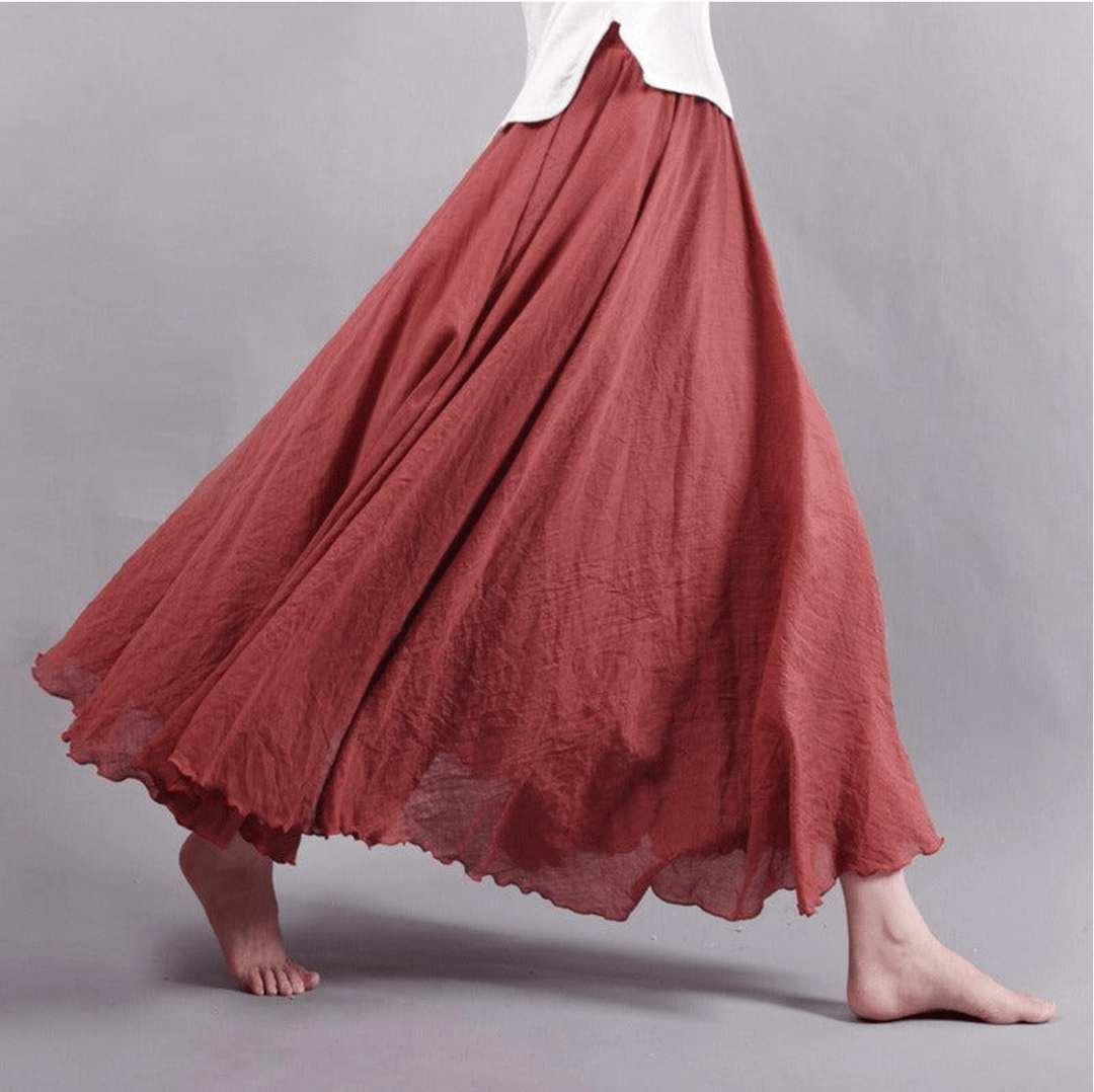 Rosalind | Women's Flowy Ruffle Hem Maxi Skirt