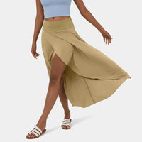 Delphine | Women's High Slit Flowy Maxi Skirt