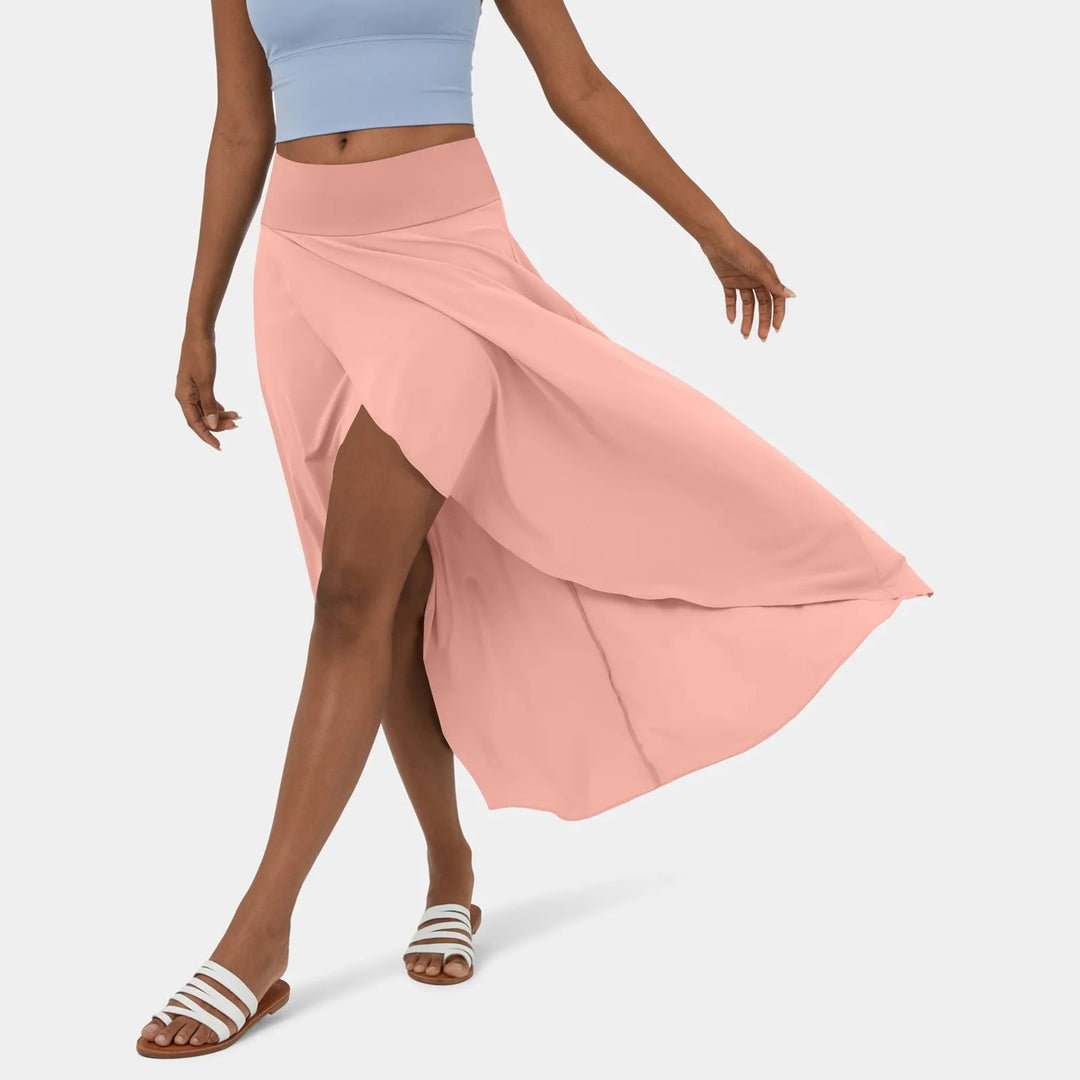 Delphine | Women's High Slit Flowy Maxi Skirt