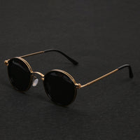 Callahan | Women's Round Sunglasses with Vintage Metal Frame Detail