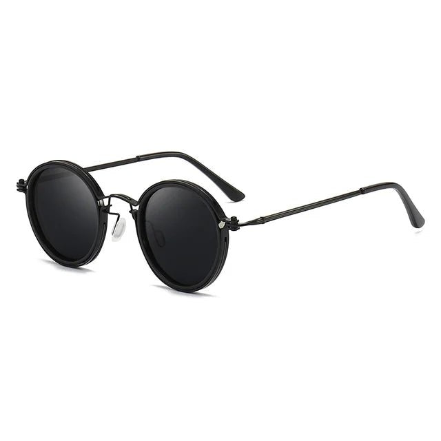 Callahan | Women's Round Sunglasses with Vintage Metal Frame Detail