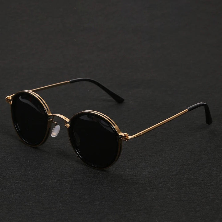 Callahan | Women's Round Sunglasses with Vintage Metal Frame Detail