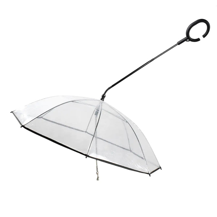 Clear Dog Umbrella – Waterproof Pet Umbrella for Small and Medium Dogs – Keeps Your Dog Dry on Rainy Walks