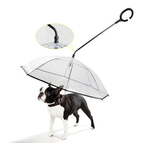 Clear Dog Umbrella – Waterproof Pet Umbrella for Small and Medium Dogs – Keeps Your Dog Dry on Rainy Walks